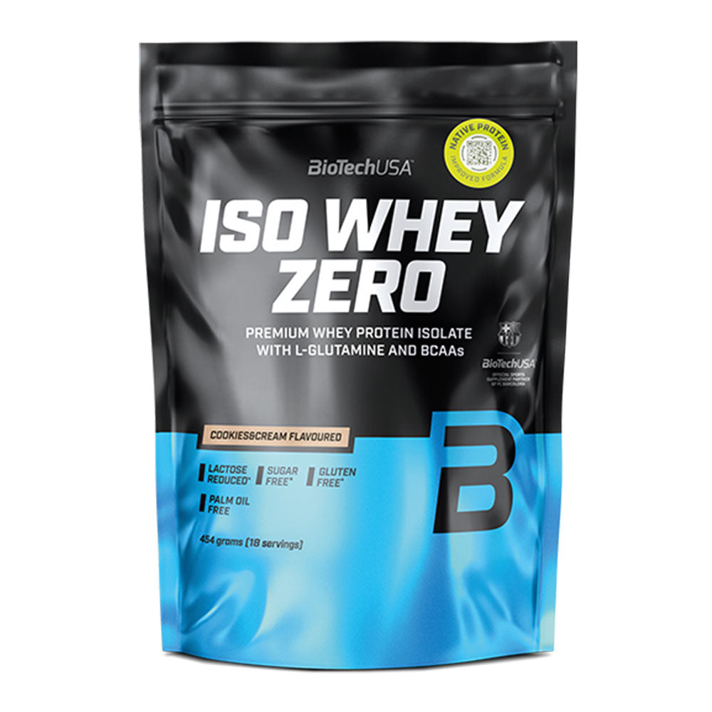 Biotech USA Iso Whey Zero Πρωτεΐνη Ορού Γάλακτος Χωρίς Γλουτένη & Λακτόζη με Γεύση Cookies & Cream 454gr