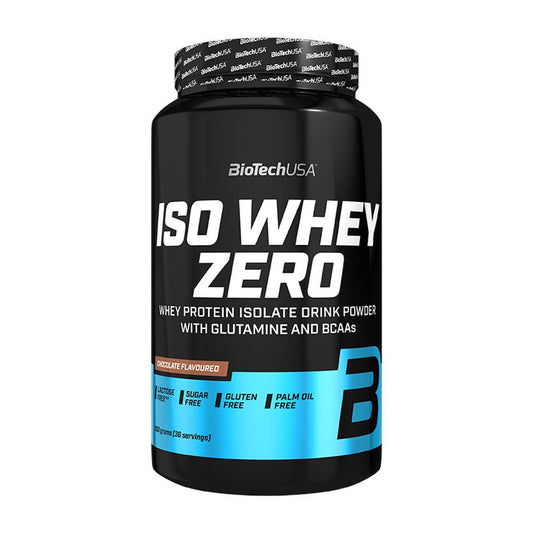 Biotech USA Iso Whey Zero With Glutamine & BCAAs Whey Protein Without Gluten & Lactose with Chocolate Flavor 908gr