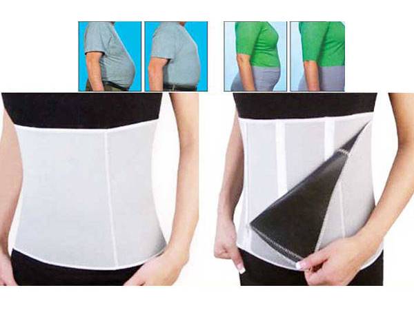 2in1 Neoprene Slimming Belt and Corset with Zipper, Gray