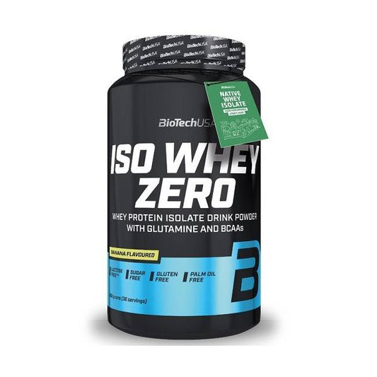 Biotech USA Iso Whey Zero With Glutamine & BCAAs Πρωτεΐνη Ορού Γάλακτος Χωρίς Γλουτένη & Λακτόζη με Γεύση Μπανάνα 908gr