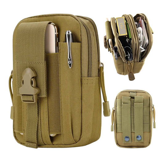 Στρατιωτικό Τσαντάκι Ζώνης Beige, (18cm x 12cm x 6cm)