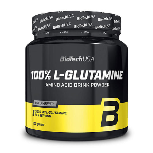 Biotech USA 100% L-Glutamine 500gr Unflavoured – Καθαρή δύναμη αποκατάστασης!