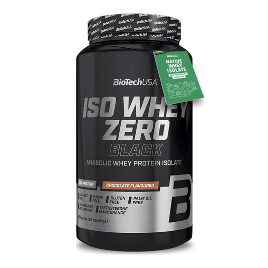 Biotech USA Iso Whey Zero Black Whey Protein Free of Gluten & Lactose with Chocolate Flavor 908gr