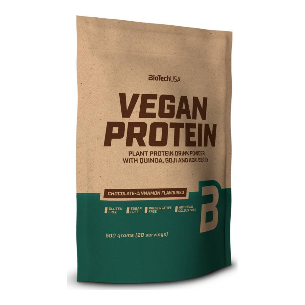 Biotech USA Vegan Protein Free of Gluten & Lactose with Chocolate Cinnamon Flavor 500gr