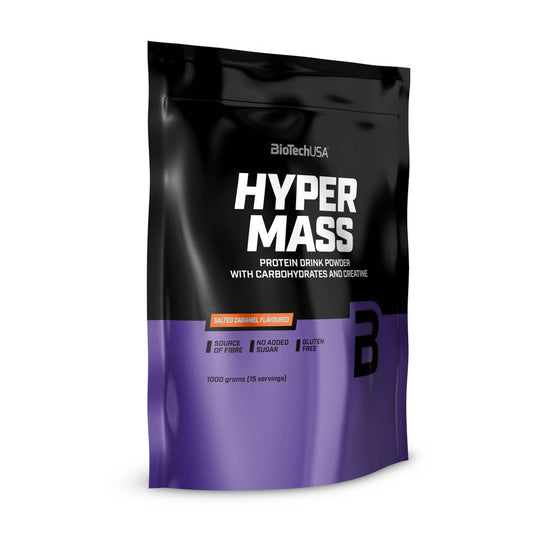 Biotech USA Hyper Mass Drink Powder With Carbohydrates & Creatine Χωρίς Γλουτένη με Γεύση Salted Caramel 1kg