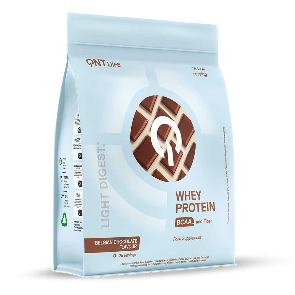 QNT Light Digest Whey Gluten Free Whey Protein with Belgian Chocolate Flavor 500gr