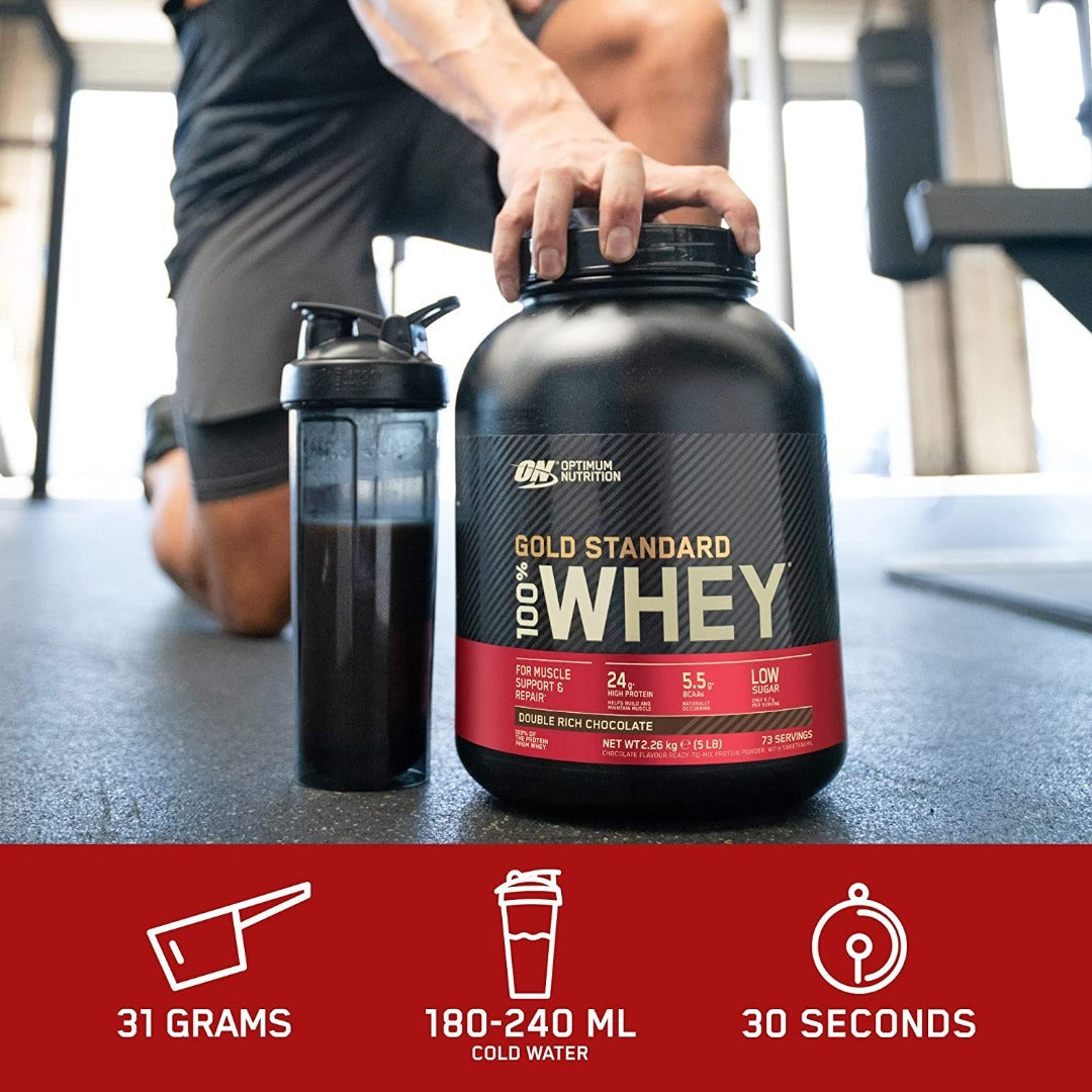 Optimum Nutrition Gold Standard 100% Whey Πρωτεΐνη Ορού Γάλακτος με Γεύση Double Rich Chocolate 2.26kg