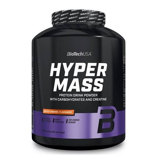 Biotech USA Hyper Mass Drink Powder With Carbohydrates & Creatine Gluten Free Chocolate Flavor 2.27kg