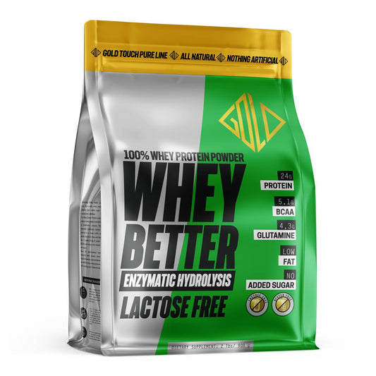 GoldTouch Nutrition Whey Better HydroProtein 80% Πρωτεΐνη Ορού Γάλακτος Χωρίς Γλουτένη & Λακτόζη με Γεύση Natural 908gr