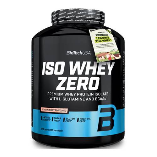Biotech USA Iso Whey Zero With Glutamine & BCAAs Πρωτεΐνη Ορού Γάλακτος Χωρίς Γλουτένη & Λακτόζη με Γεύση Φράουλα 1.816kg