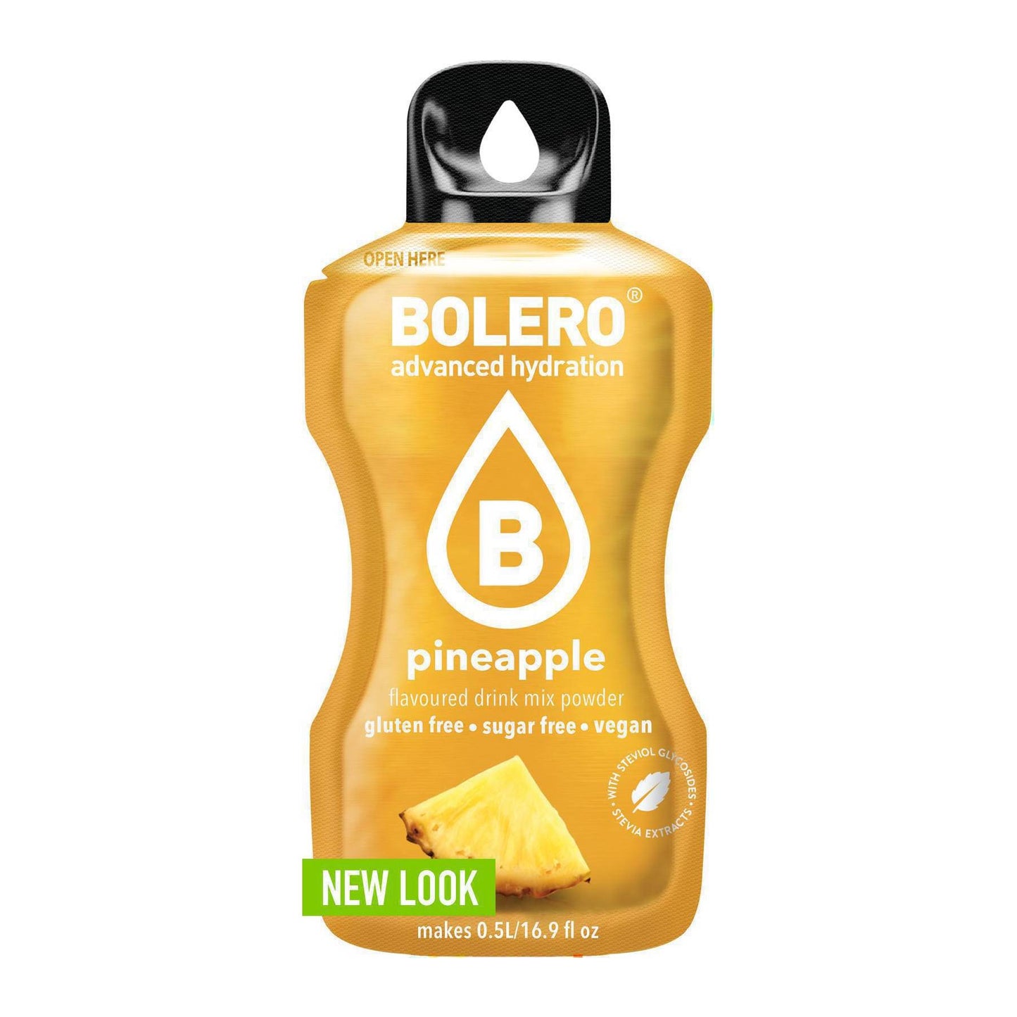 Bolero Χυμός σε Σκόνη 0.5L σε Νερό Ανανά Χωρίς Ζάχαρη 3gr 12τμχ