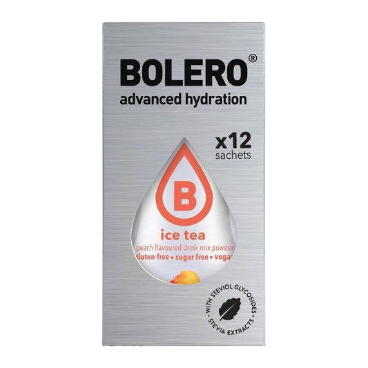 Bolero Χυμός σε Σκόνη 500ml σε Νερό Ice Tea Ροδάκινο Χωρίς Ζάχαρη 3gr 12τμχ