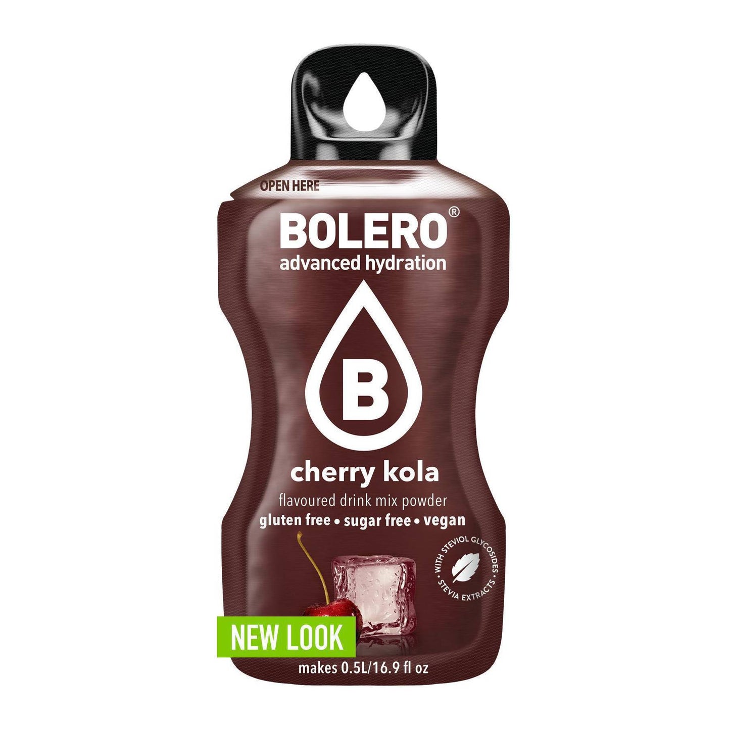 Bolero Χυμός σε Σκόνη 500ml σε Νερό Κεράσι & Κόλα Χωρίς Ζάχαρη 3gr 12τμχ