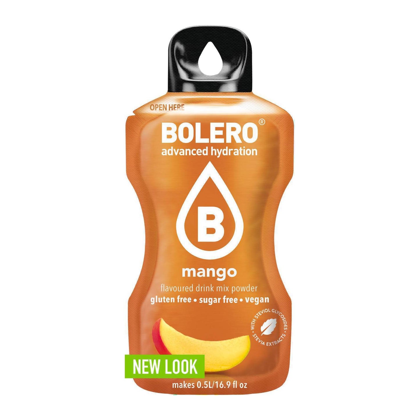 Bolero Χυμός σε Σκόνη 500ml σε Νερό Μάνγκο Χωρίς Ζάχαρη 3gr 12τμχ
