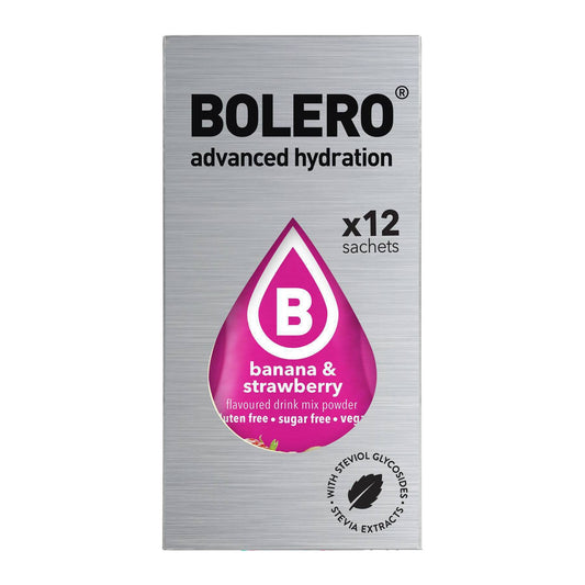Bolero Χυμός σε Σκόνη 500ml σε Νερό Μπανάνα & Φράουλα Χωρίς Ζάχαρη 3gr 12τμχ