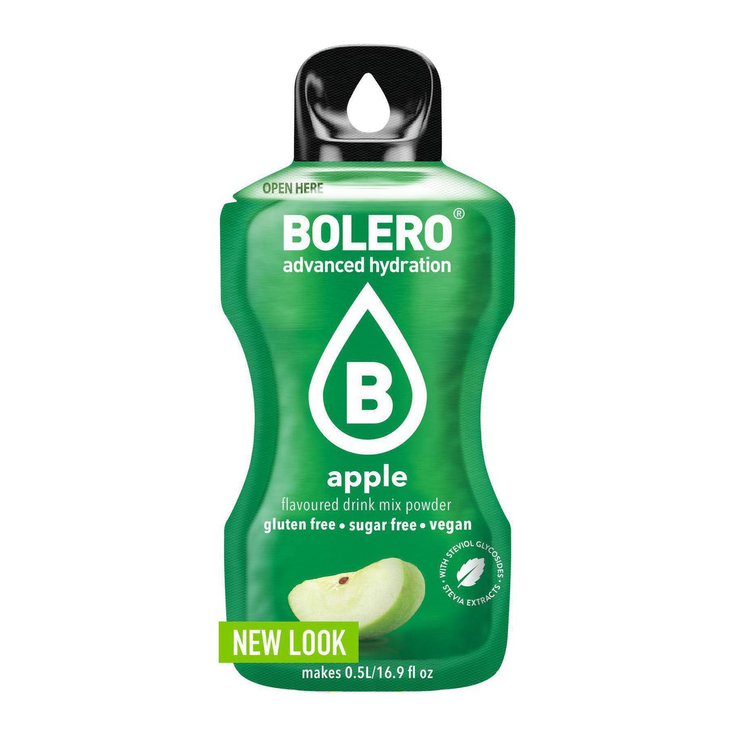 Bolero Χυμός σε Σκόνη 500ml σε Νερό Μήλο Χωρίς Ζάχαρη 3gr 12τμχ