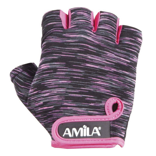 Amila Γάντια Άρσης Βαρών PE Lycra Ροζ