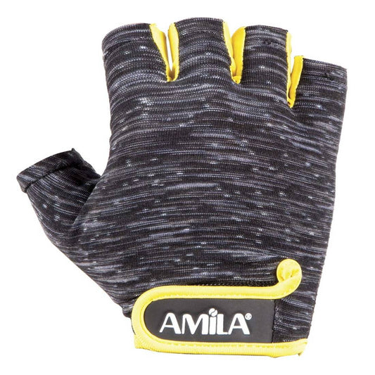 Amila Γάντια Άρσης Βαρών PE Lycra Κίτρινο
