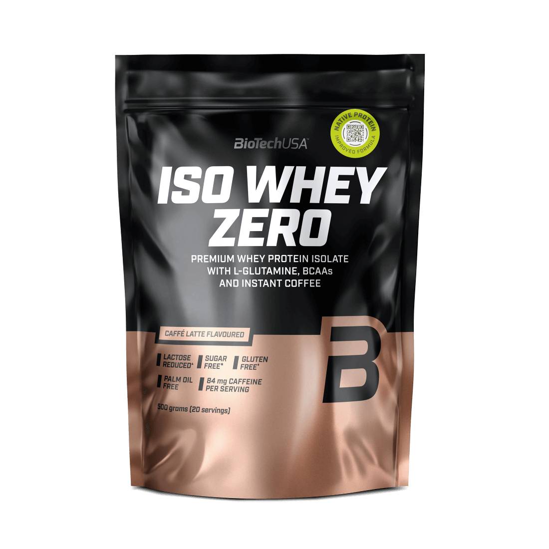 Biotech USA Iso Whey Zero With Glutamine & BCAAs Πρωτεΐνη Ορού Γάλακτος Χωρίς Γλουτένη & Λακτόζη 454gr