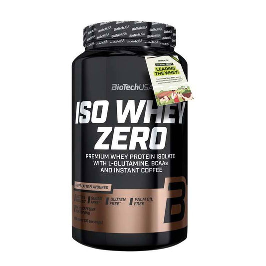 BioTech USA Iso Whey Zero Caffè Latte – 908g Πρωτεΐνη Ορού με Καφεΐνη