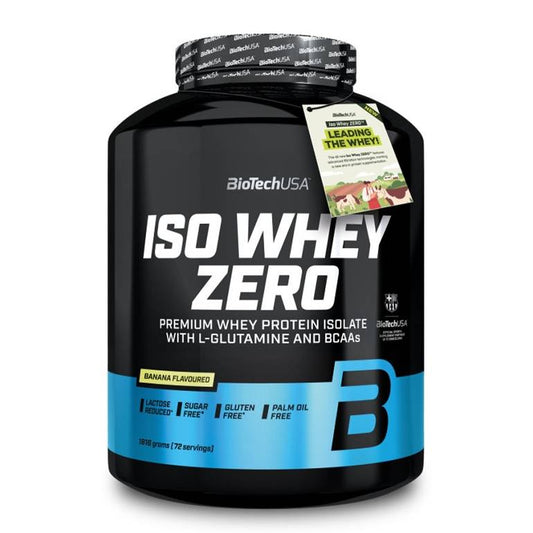 Biotech USA Iso Whey Zero With Glutamine & BCAAs Πρωτεΐνη Ορού Γάλακτος Χωρίς Γλουτένη & Λακτόζη με Γεύση Μπανάνα 1.816kg