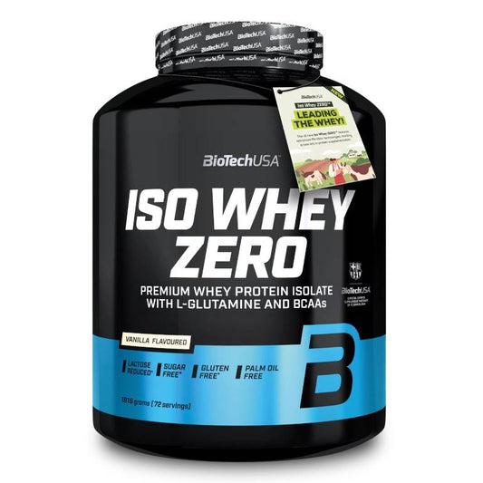 Biotech USA Iso Whey Zero With Glutamine & BCAAs Πρωτεΐνη Ορού Γάλακτος Χωρίς Γλουτένη & Λακτόζη με Γεύση Βανίλια 1.816kg