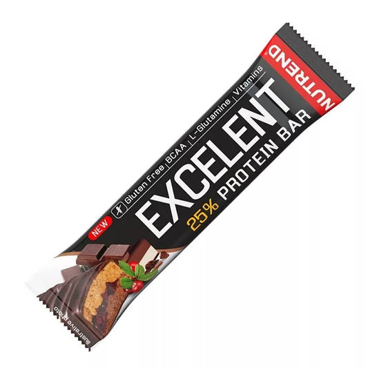 Nutrend Excelent Protein Bar Double – Chocolate & Nougat & Cranberry (1 Bar, 85 g)