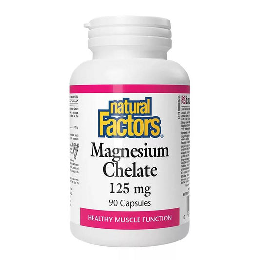 Natural Factors Magnesium Chelate 125 mg – 90 Κάψουλες