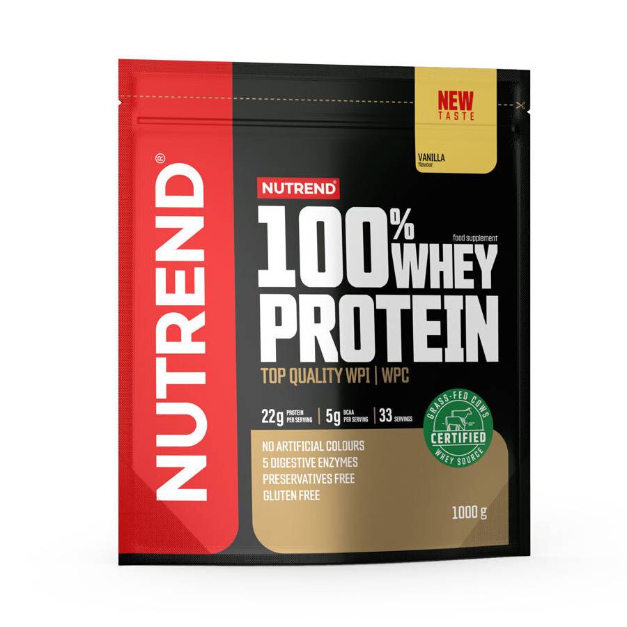 Nutrend 100% Whey Πρωτεΐνη Ορού Γάλακτος Χωρίς Γλουτένη με Γεύση Vanilla 1kg