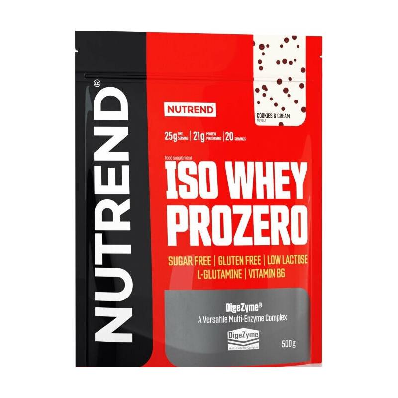 Nutrend Iso Whey Prozero Πρωτεΐνη Ορού Γάλακτος Χωρίς Γλουτένη με Γεύση Cookies & Cream 500gr
