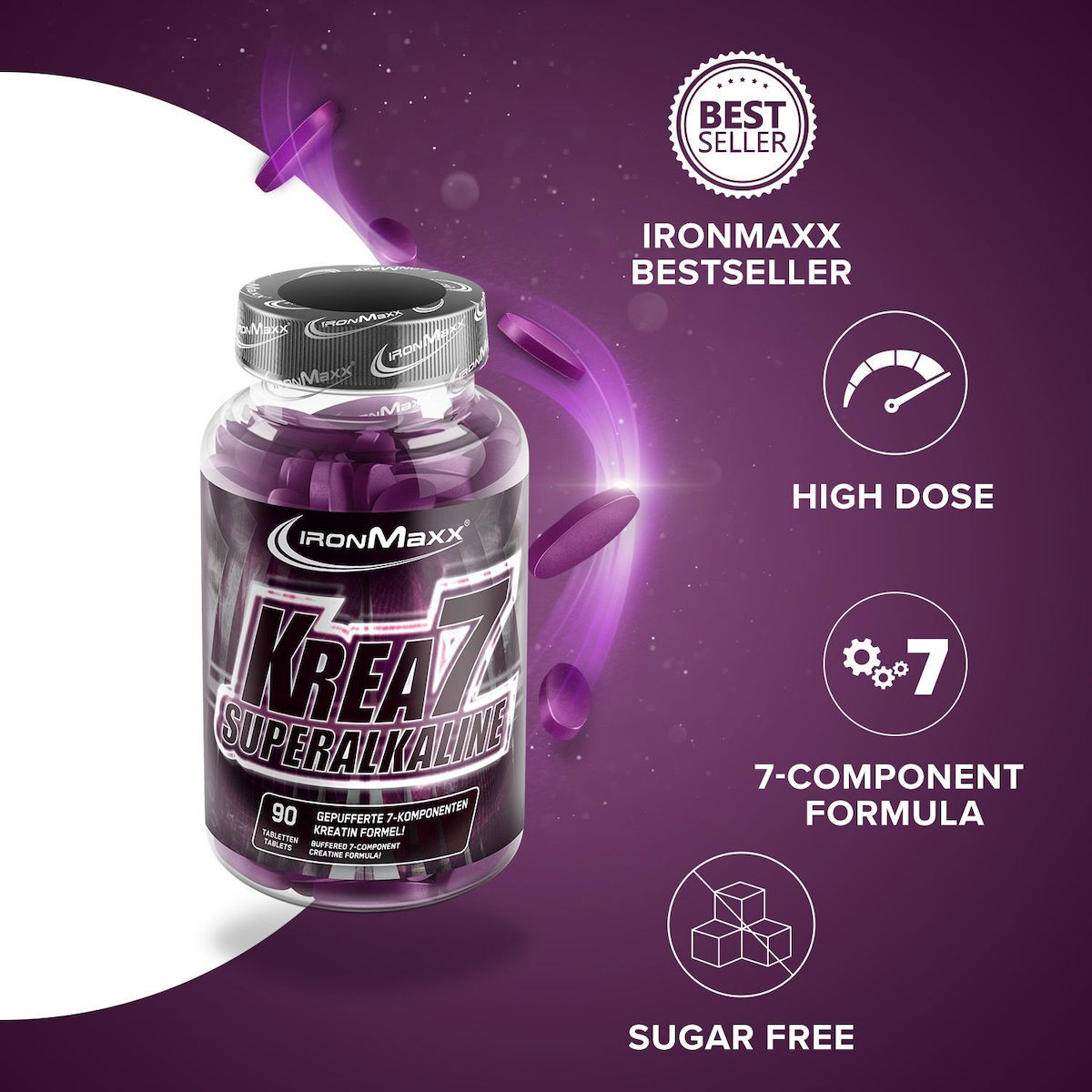 IronMaxx Krea7 Superalkaline 90 ταμπλέτες