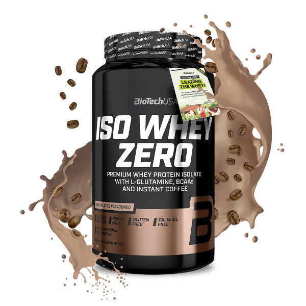 BioTech USA Iso Whey Zero Caffè Latte – 908g Πρωτεΐνη Ορού με Καφεΐνη