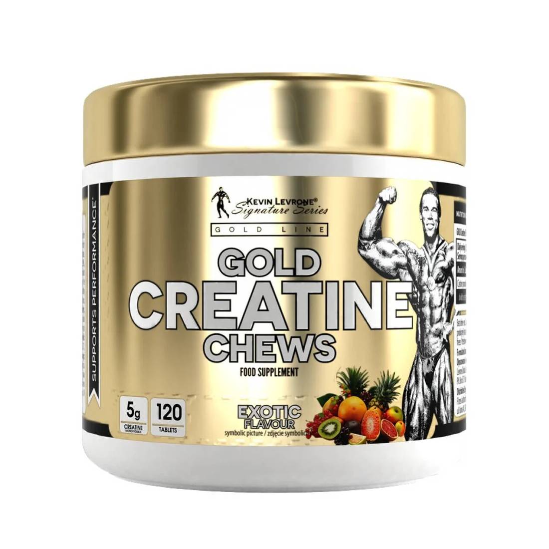 Kevin Levrone Gold Line – Creatine Chews (120 Μασώμενες Ταμπλέτες) – Γεύση Εξωτικά Φρούτα