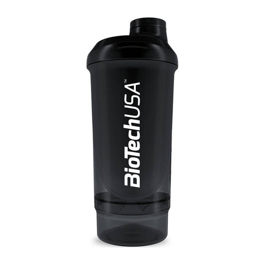 Biotech USA Wave+ Compact Shaker Πρωτεΐνης 500ml (+150ML) Πλαστικό Μαύρο