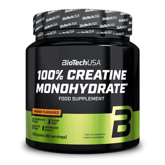 BioTech USA 100% Creatine Monohydrate (300g) – Γεύση Πορτοκάλι