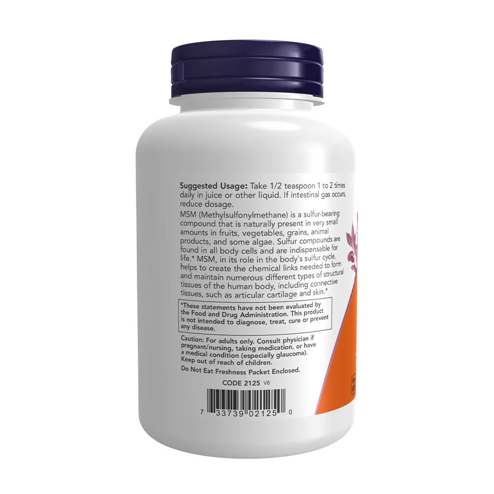 Now Foods MSM Συμπλήρωμα για την Υγεία Αρθρώσεων & Οστών 227gr