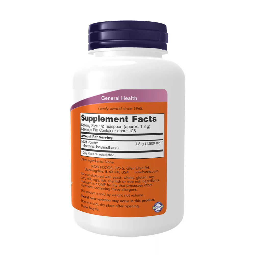 Now Foods MSM Συμπλήρωμα για την Υγεία Αρθρώσεων & Οστών 227gr