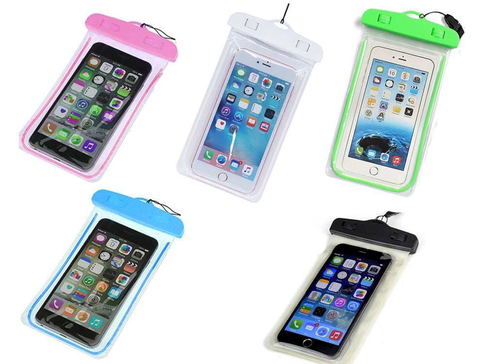 Waterproof case phone cover up to 6.5" Pink