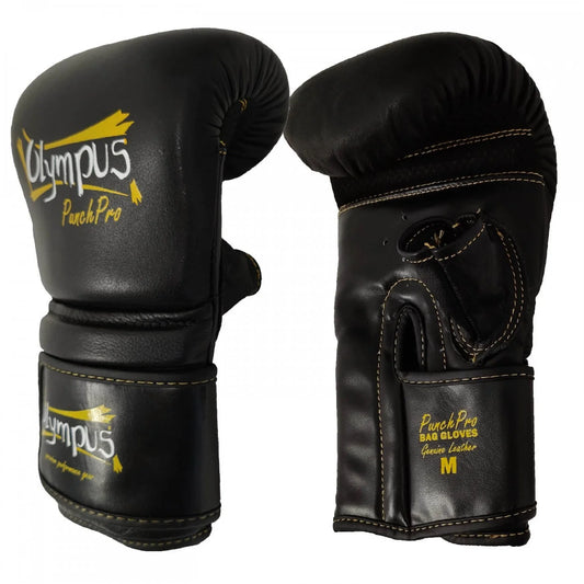 Γάντια Σάκου Olympus PUNCH PRO Δέρμα, Μαύρα