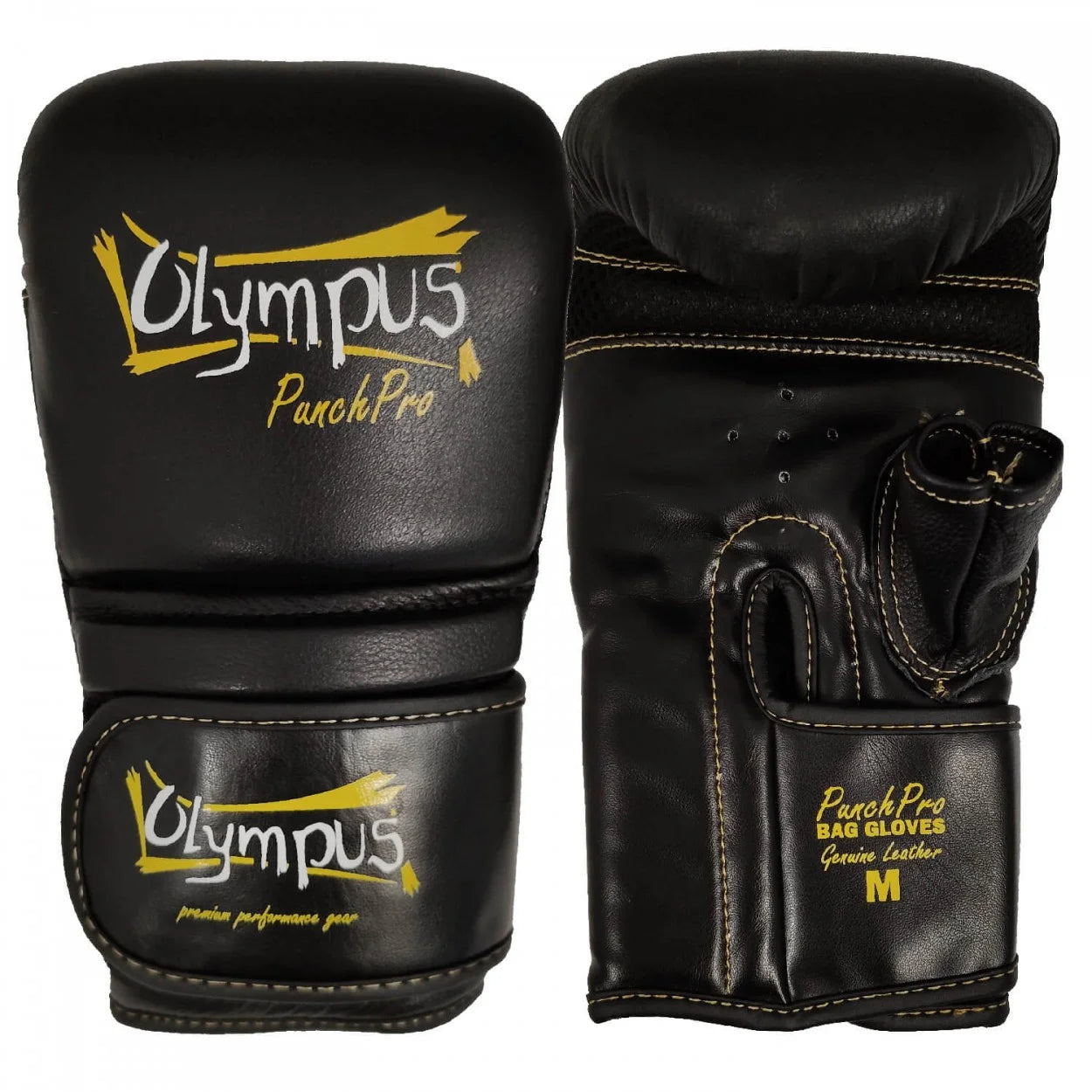 Γάντια Σάκου Olympus PUNCH PRO Δέρμα, Μαύρα