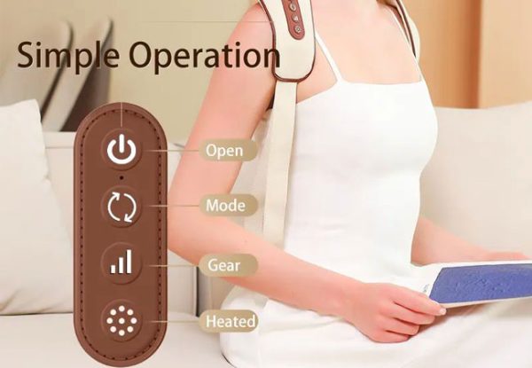 Neck-back Shiatsu massage device, Grey