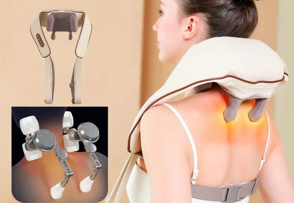 Neck-back Shiatsu massage device, Grey