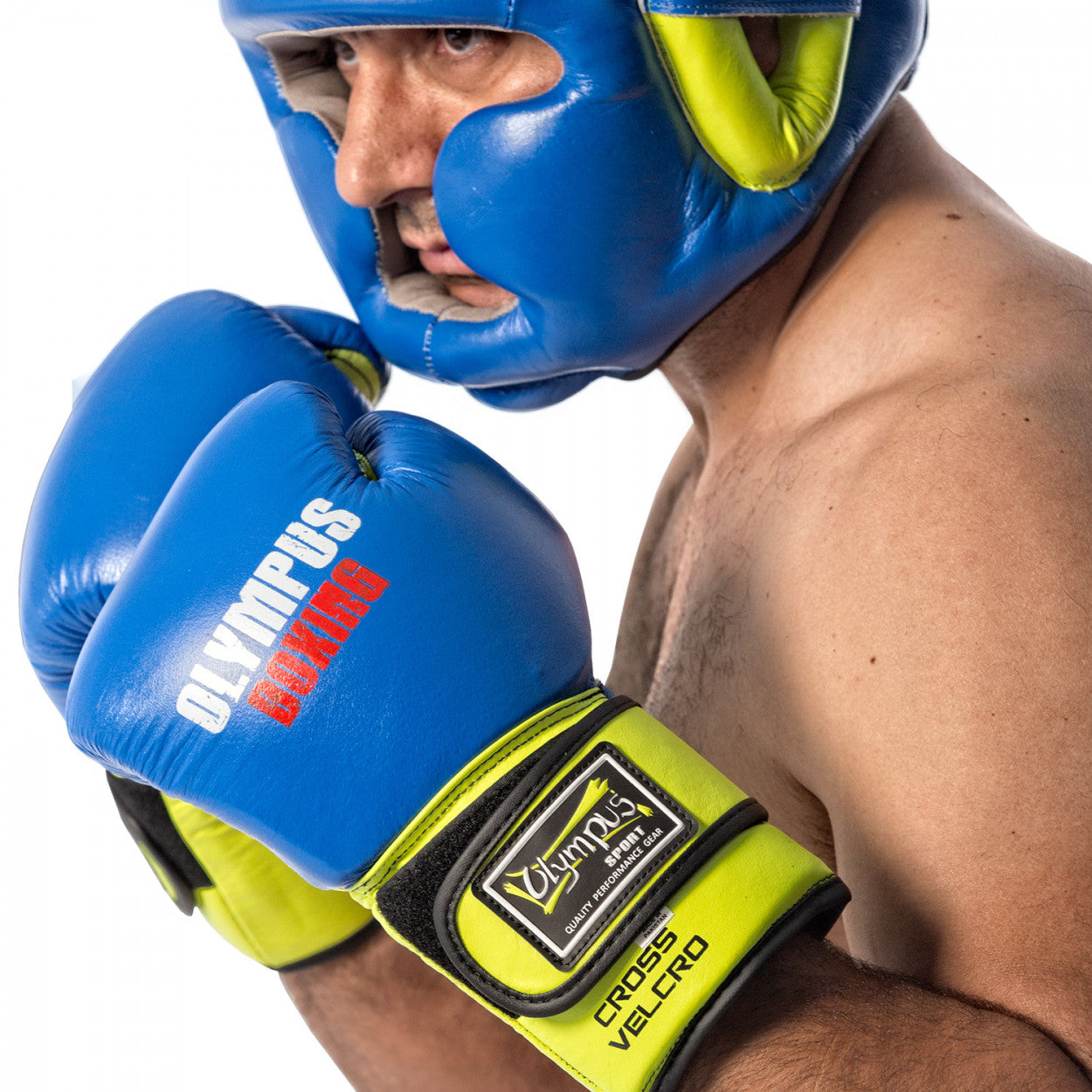 Boxing Gloves Olympus PRO Mexican Style Diagonal Velcro Leather