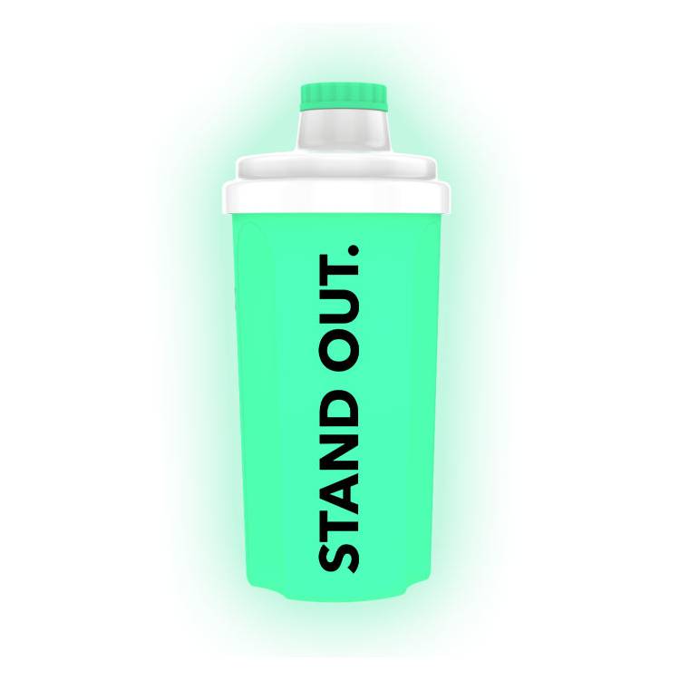 Nano Supps Shaker Πρωτεΐνης 500ml Πλαστικό, Glow in the Dark