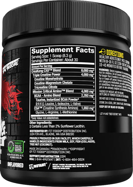 Mutant Creakong CX8 Χωρίς Γεύση 249gr