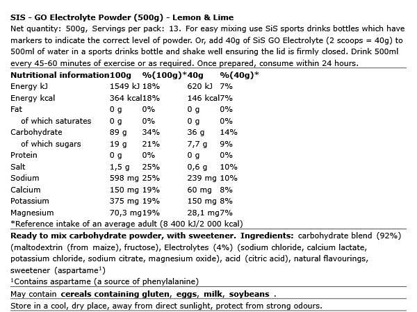 Science in Sport (SiS) GO Electrolyte Powder (500g)
