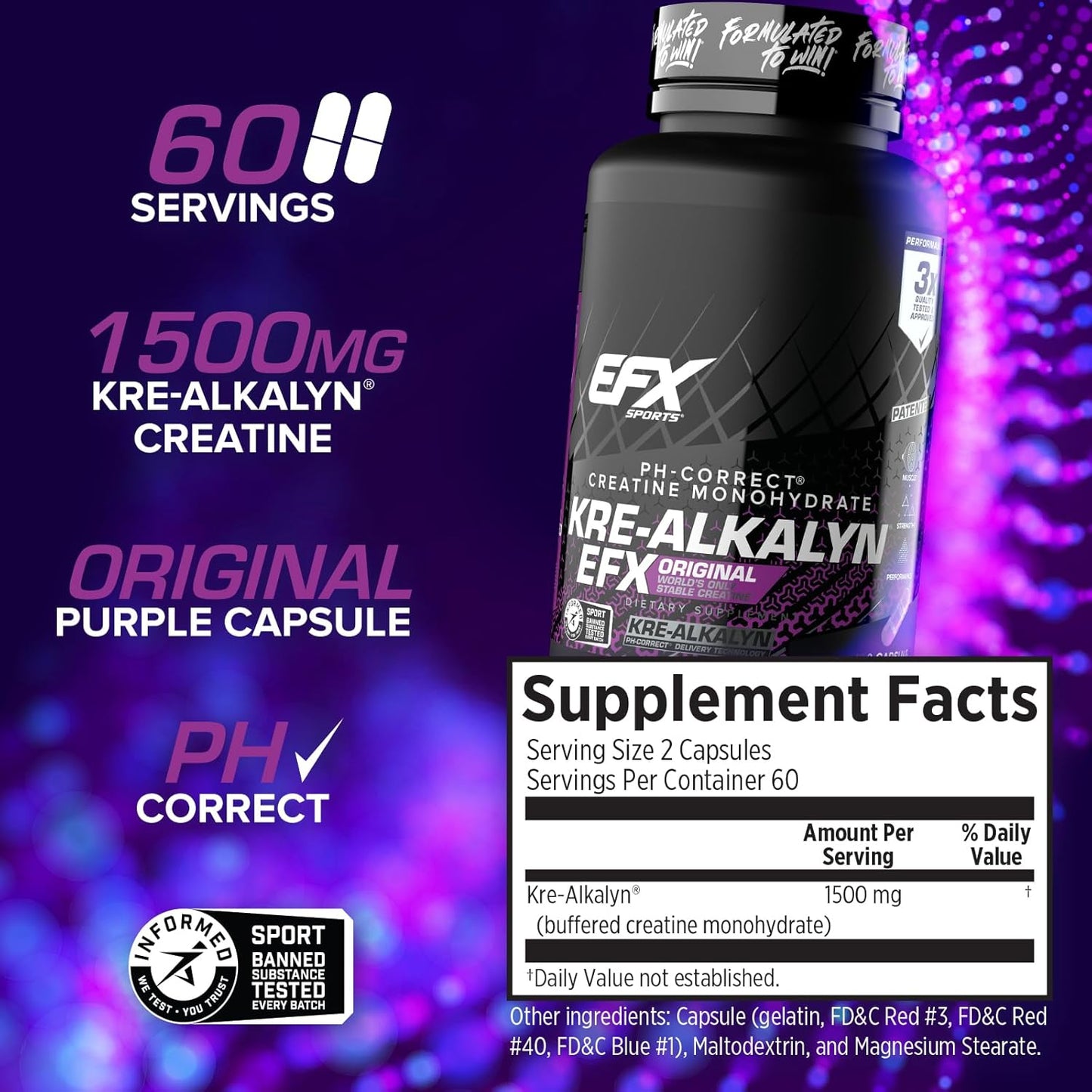 EFX Sports Kre Alkalyn EFX 120 κάψουλες