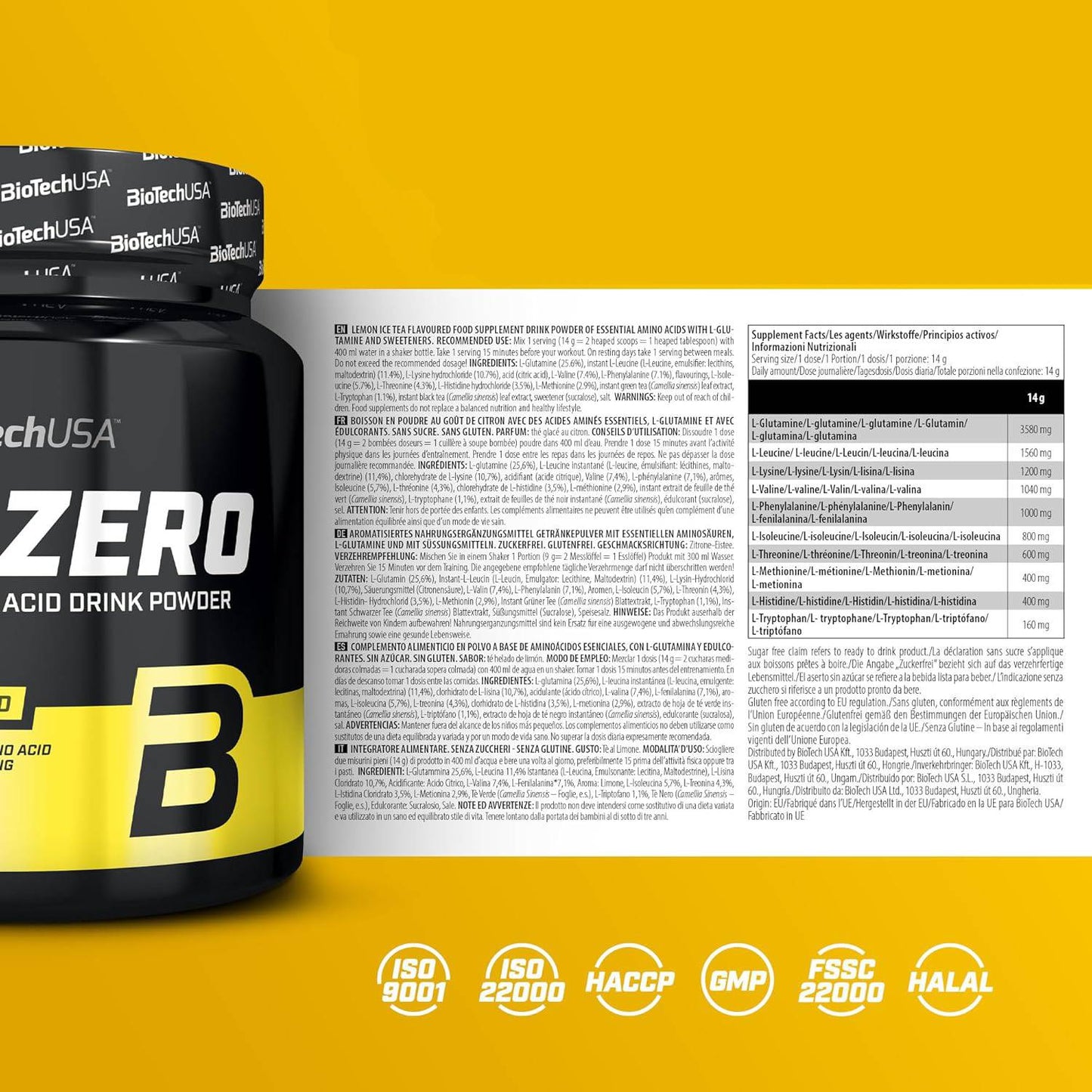 Biotech USA EAA Zero 350gr Lemon Ice Tea