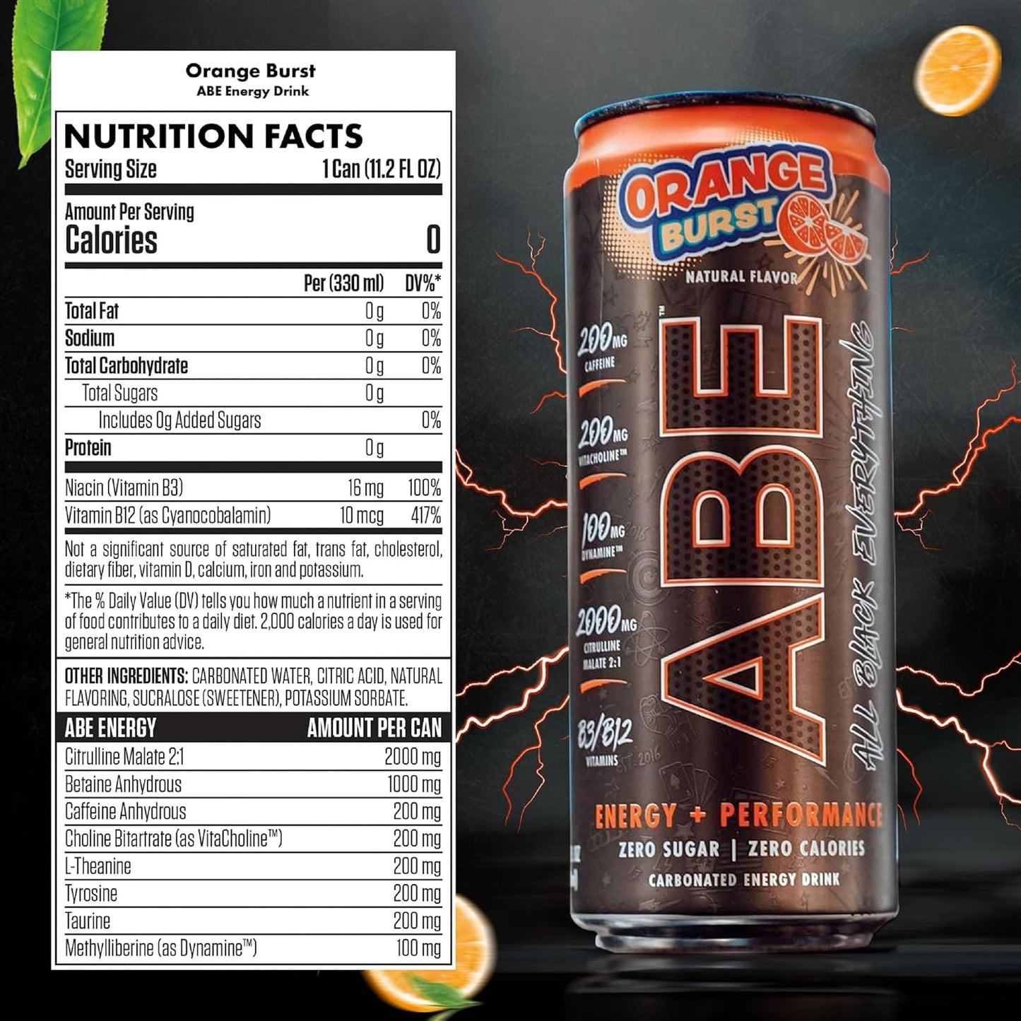 Applied Nutrition ABE Energy + Performance Cans 330ml Orange Burst