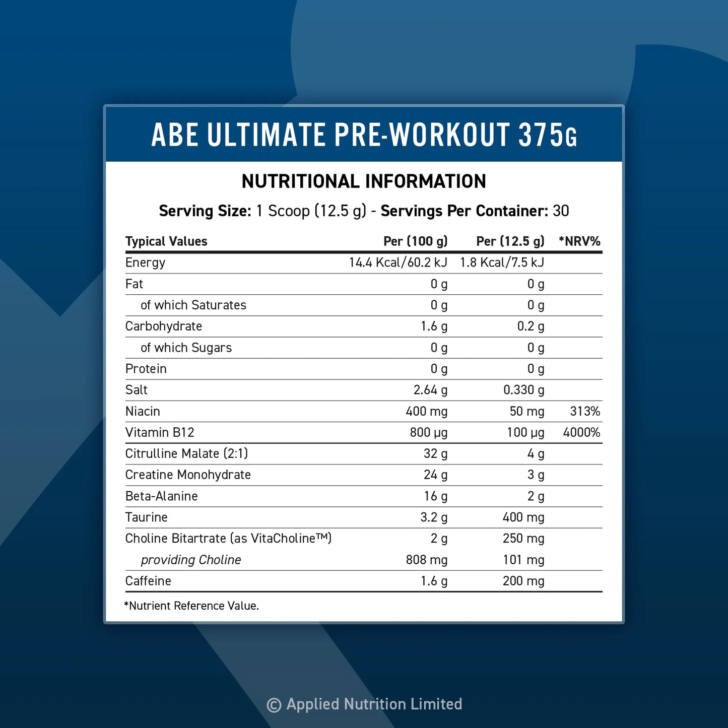 Applied Nutrition Abe All Black Everything Συμπλήρωμα Pre Workout 375gr Baddy Berry